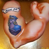 Bicep And Tat Cake Collaboration My friend and I collaborated on this. She had mentioned that she wanted to make this cake for about 4 months now. So, I put the fire under...