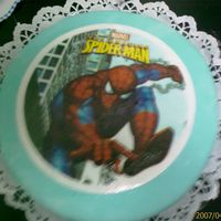 Cake With Blue Fondant Spiderman blur fondant cake.