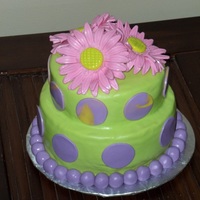 Gerbera Daisies This is a Just Because cake for one of my friends. She loves gerbera daisies, so I thought I'd do some up for her. The daisies were...