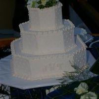 Nova Scotia Wedding This is a cake I did for my cousins wedding. It's a dummy cake with fresh flowers since we had to take it from Cape Cod Massachusetts...