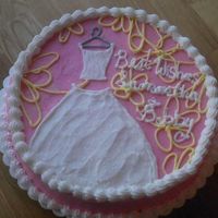 Bridal Shower Cake I used DianaMarieMTV 's cake as inspiration but it did not turn out as lovely as hers. Thanks for looking.