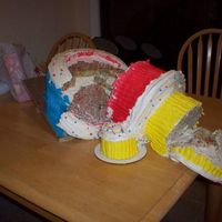 Carter's Disaster One word explains why this disaster happened - Funfetti. Live and learn. Luckily, I was able to fix it by just making it a two tiered cake...