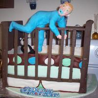 Baby Climbing Out Of Crib The mattress is cake and everything else is fondant or gumpaste. I am petrified the thing is going to fall apart in transit, so prayers...