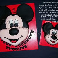 Mickey Mouse Cakes Mickey Mouse cake for 1st birthday and a mini smash cake.