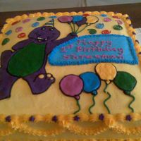 Barney Cake Used FBCT on this cake. It was tough but glad it turned out ok.