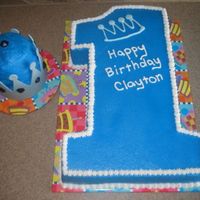 1St Birthday Cake Made these cakes for my nephew first birthday. The cake is chocolate with bavarian creme and bananas filling. Everyone loved it. The prince...