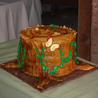 Tree Stump Groom's Cake Groom's cake for my daughter's wedding. The cake is 6 tiers of carrot cake with cream cheese buttercream icing.