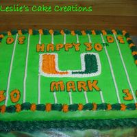 Miami Hurricanes It's football season!!! This cake was for a man's 30th birthday...his favorite team is the Miami Hurricanes.