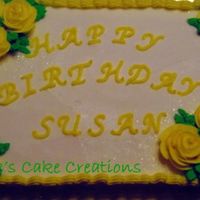 Yellow Roses Just a simple Cake!