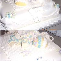 Baby Shower Cake Top of the cake.