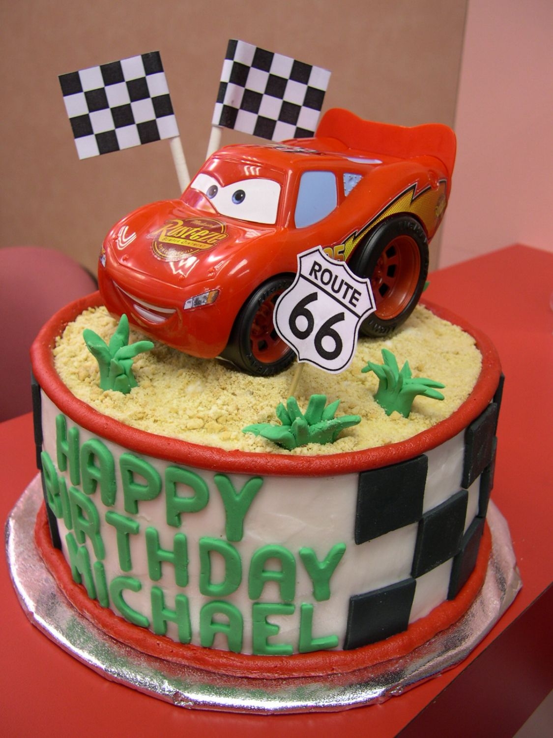 Lightning Mcqueen Buttercream with fondant cutouts. I gained my inspiration from the many other Lightning McQueen cakes on this site! I'm still getting...
