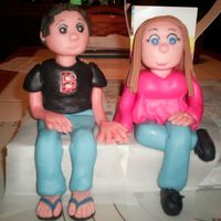 Erica And Dan For my neice's engagement cake. Made from MMF - aine2 is a genius!