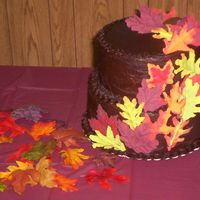 Leaf Cake chocolate buttercream with hand made candy flowers