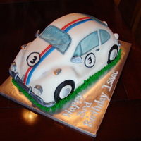 Herbie The was a chocolate cake covered in MMF and decorated w/ MMF accents.
