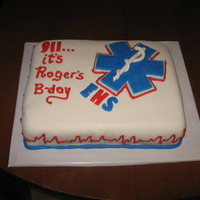 Star Of Life Cake Star of life cake for a friend who is an EMS. Chocolate cake, choc. buttercream and fondant.