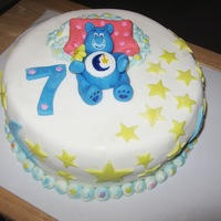 Bedtime Bear WASC cake, buttercream icing and fondant covered.