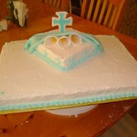 This Is A Baptism Cake well this cake didn't come out like I wanted. this was a Pastel de tres leches. It just didn't work with me very well. then after...