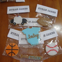 Baby Shower Sports themed baby shower, with a police car to honor the daddy.