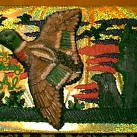 Duck Hunting Birthday DUCK HUNTING "CUTOUT" CAKE.