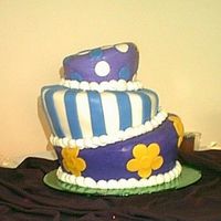 Topsy-Turvy "peacock" Wedding Cake FIRST TIME TRYING A "LEANING" WHIMSICAL CAKE. ( THE "HOW TO" ARTICLE ON CAKE CENTRAL WAS A GREAT RESOURCE!) THE COLORS...