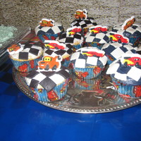 Lightning & Mater Cupcakes These were extras for my son's Lightning McQueen cake!