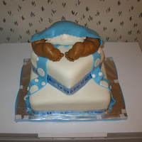 Baby Bottom my first fondant cake got the idea from this site thank you very much it was a great hit..