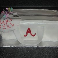 Bama Baby Shower Cake Diaper bag cake for a lady that is a huge Alabama fan.....Roll Tide! :)