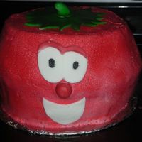 Bob The Tomato Birthday cake for a little girl turning 6. She loves the Veggie Tales!