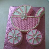 Baby Carriage 1st baby carriage cake. Mother-To-Be loved it and I was pretty happy with it myself. 12-inch round for the carriage and (2) 6-inch rounds...
