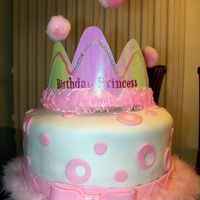 Pink Princess Cake smore's cake for an 8 yr old girl..needless to say, she loved it