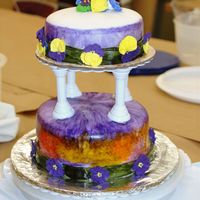 Wilton Course Iii Final Cake I created this in the Wilton COurse III as the last cake. I wanted to try painting on fondant so I did with the vanilla extract to thin out...