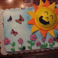 1St Birthday Cake I borrowed this design from Tat...I fell in love with it when she did it. I hope I did her cake justice. The cake itself is half choc. and...