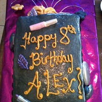 Glamour Party Cake This was a VERY last minute order! The little girl was having a Spa & Glamour party and her mom really wanted a black and gold cake. I...