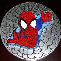Spiderman Birthday Cake Using the Wilton pan and instructions. This was the first birthday cake for an acquaintence's son.
