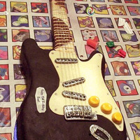 Replica Of Fender Electric Guitar My 1st attempt at replicating my 15 year old grandson's electric Fender Guitar. I made the guitar's body out of a chocolate/...
