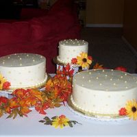 Fall Themed Wedding yellow sugar pearls 4mm 6mm and 8mm I also did chocolate candy acorns and leaves with fall wedding cake cookies as favors thanks for...