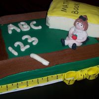 Back To School I was playing around I wanted to make a little girl out of fondant and gumpaste. I was running out of fondant so my book is not very good...