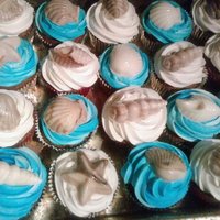 Seashell Cupcakes For a couple who had a destination wedding. They had a beach themed reception when they returned.