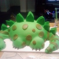 Dino Cute little dinosaur for my nephew's birthday. Thanks so much to rcno for answering my question and the tutorial link she posted!