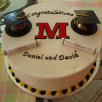 D & D Graduation Cake I wanted something different from the typical butter cakes that I make, so I decided to make a chocolate chip pound cake and a chocolate...