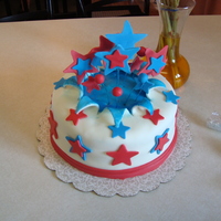 Fourth Of July Birthday Cake I made this cake for a friend a work's husband for his birthday. My first "exploding cake". It was fun to do.