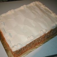 Italian Cream Cake This was an Italian cream cake for a business holiday party. They had ordered this one and a German Chocolate cake.