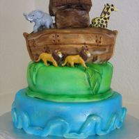 Noah's Arc Cake This is a picture of a Noah's Arc Cake I did for my friend's baby shower. It's covered in marshmallow fondant and I used an...