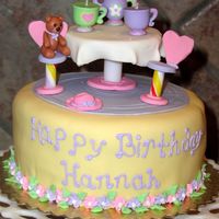 Tea Party Cake This cake was copied out of a Wilton Yearbook. They no longer sell the original candles but I found some similar ones at a party store. The...