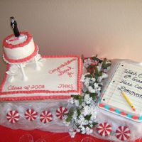 Graduation Cakes Two cakes done for my sons. One graduating from high school and the other from 5th grade. The "notebook paper" cake was white w/...