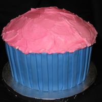 Giant Cupcake Used two 8" and soccer ball pan to make this cake.