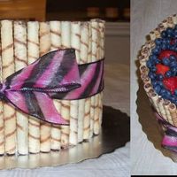 Birthday Cake Non decorated cake - couple just wanted a more adult cake. Triple layer (2 ganache and 1 whipped cream with strawberries). Berries on top,...