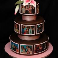 Photo Wedding Cake This was a nightmare cake, I had a difficult time with the pink frames and I really thought with the coloured photos that it looked more...