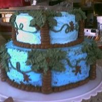 Britt's Birthday Cake this was for my best friends birthday, she loves the jungle and monkeys so i thought would be a cute cake for her..... it's all a...