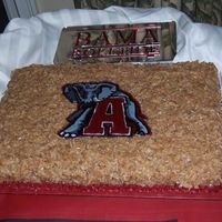Univ. Of Al German Chocolate Groom's Cake German Chocolate cake with FBCT logo.
